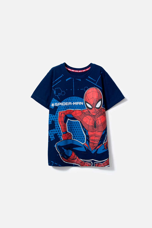 Card slide image -  CAMISETA DE SPIDER-MAN MANGA CORTA AZUL PARA NIÑO