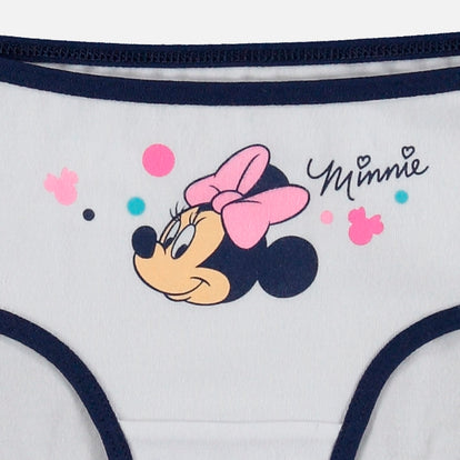  PACK X2 PANTIES DE MINNIE MOUSE ROSADO Y BLANCO PARA NIÑA