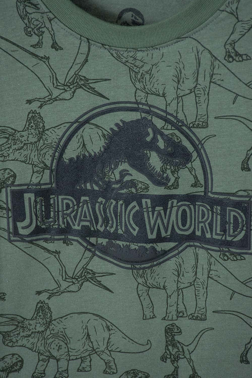 Card slide image -  CAMISETA DE JURASSIC WORLD ESTAMPADA VERDE PARA NIÑO