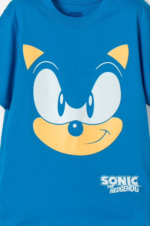 Card slide image -  CAMISETA DE SONIC MANGA CORTA AZUL PARA NIÑO