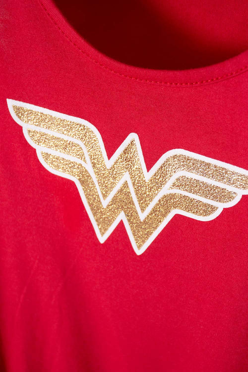 Card slide image -  VESTIDO DE WONDER WOMAN CON CAPA DE ESTRELLAS REMOVIBLE PARA NIÑA