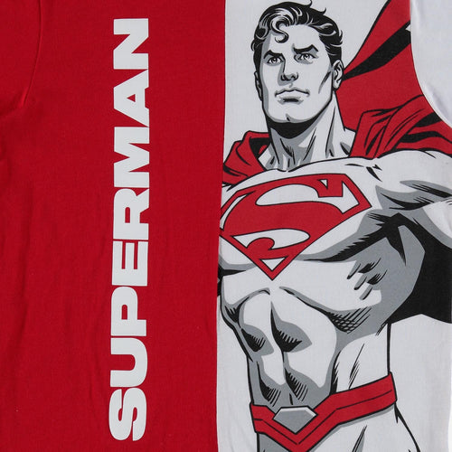 Card slide image -  CAMISETA DE SUPERMAN MANGA CORTA ROJO Y BLANCO PARA NIÑO