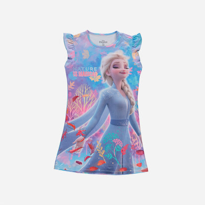  PIJAMA DE NIÑA, BATOLA AZUL DE FROZEN