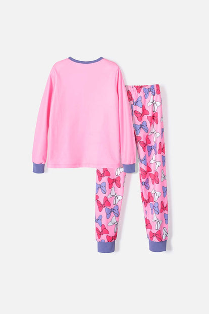  PIJAMA DE DISNEY DE PANTALÓN LARGO ROSADO Y MORADO PARA NIÑA