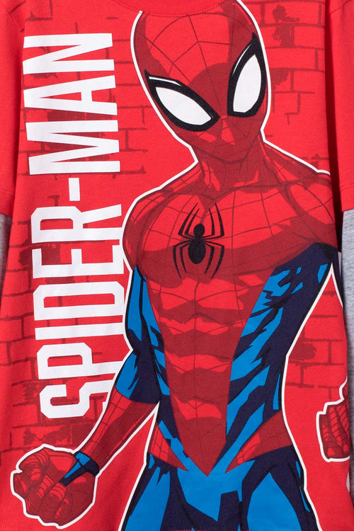 Card slide image -  CAMISETA DE SPIDER-MAN MANGA LARGA ROJA PARA NIÑO