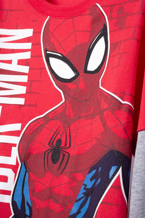 Card slide image -  CAMISETA DE SPIDER-MAN MANGA LARGA ROJA PARA NIÑO