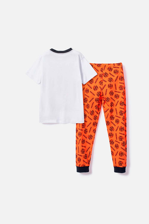 Card slide image -  PIJAMA DE STAR WARS CON PANTALÓN LARGO NARANJA PARA NIÑO