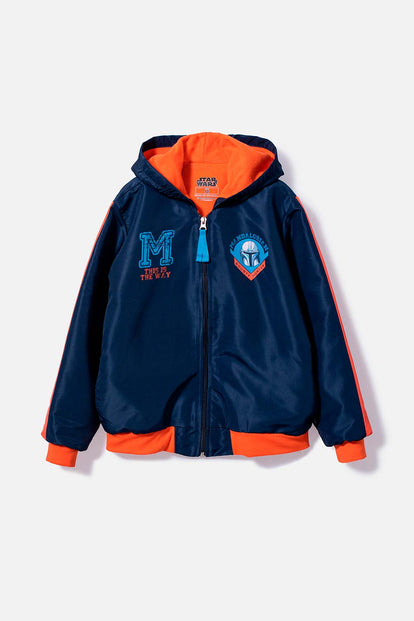  CHAQUETA DE STAR WARS CON CAPUCHA AZUL OSCURA PARA NIÑO