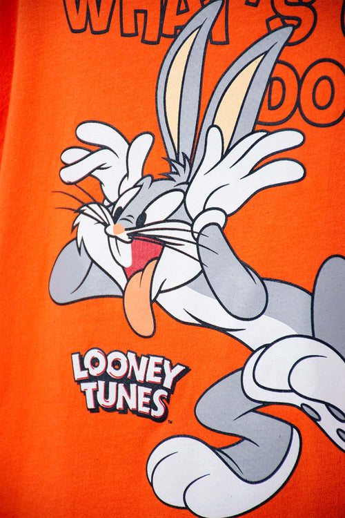 Card slide image -  CAMISETA DE LOONEY TUNES MANGA CORTA NARANJA PARA NIÑO