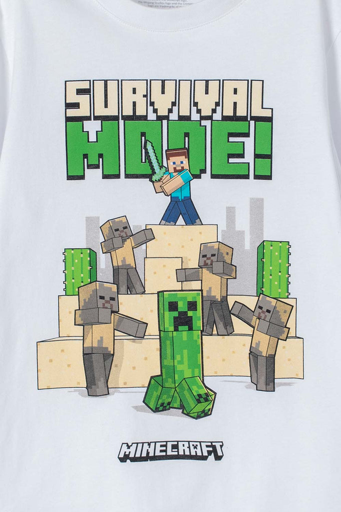 CAMISETA DE MINECRAFT BLANCA MANGA CORTA PARA NINO MIC Guatemala