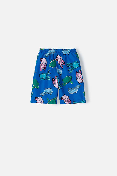 Card slide image -  PANTALONETA DE BAÑO MINECRAFT CON CORDÓN AZUL PARA NIÑO