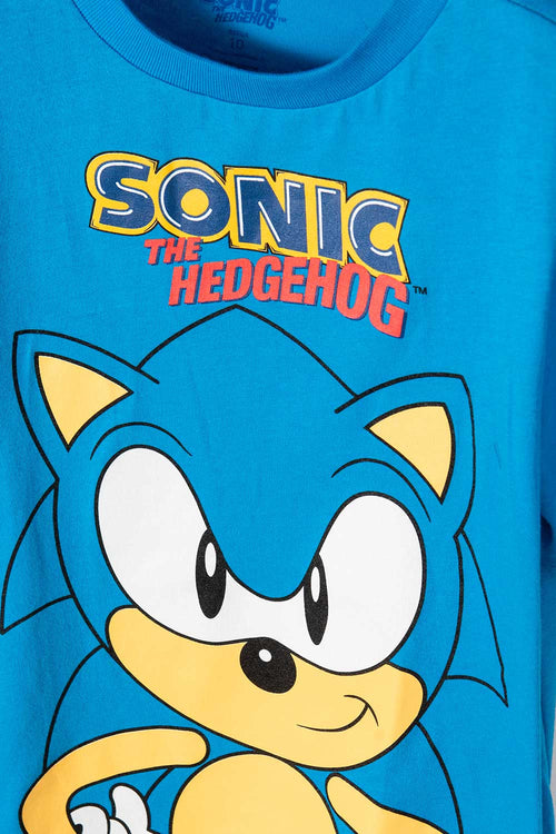 Card slide image -  PIJAMA DE SONIC CON PANTALÓN LARGO AZUL PARA NIÑO