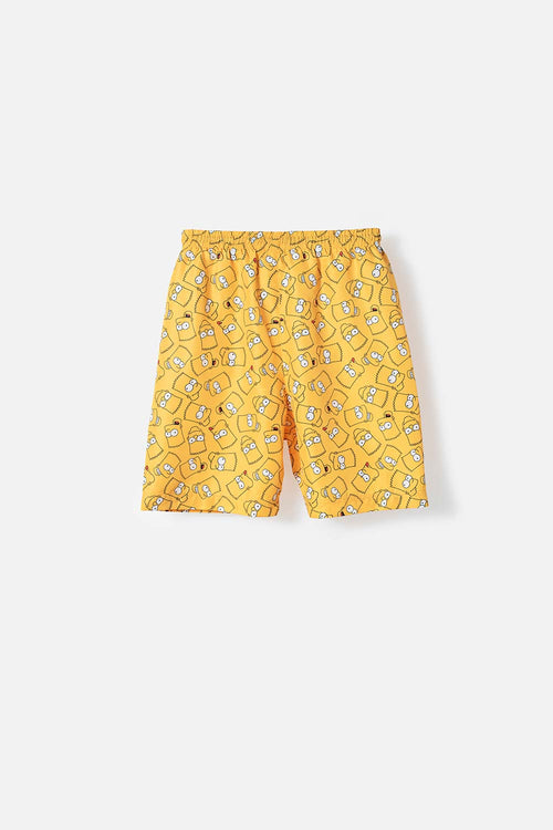 Card slide image -  PANTALONETA DE BAÑO BART SIMPSON CON CINTURA ELÁSTICA AMARILLA PARA NIÑO