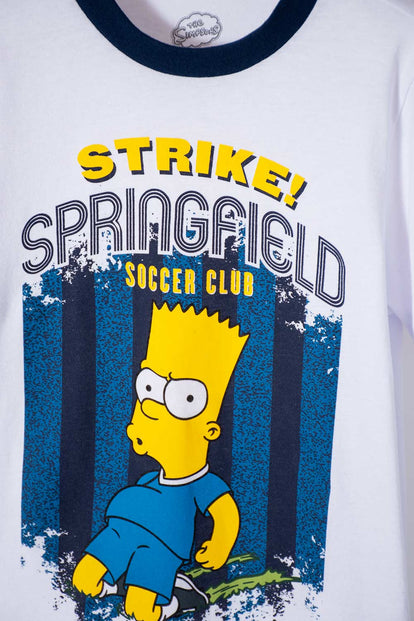  PIJAMA DE BART SIMPSON DE PANTALÓN LARGO  BLANCA Y AZUL PARA NIÑO