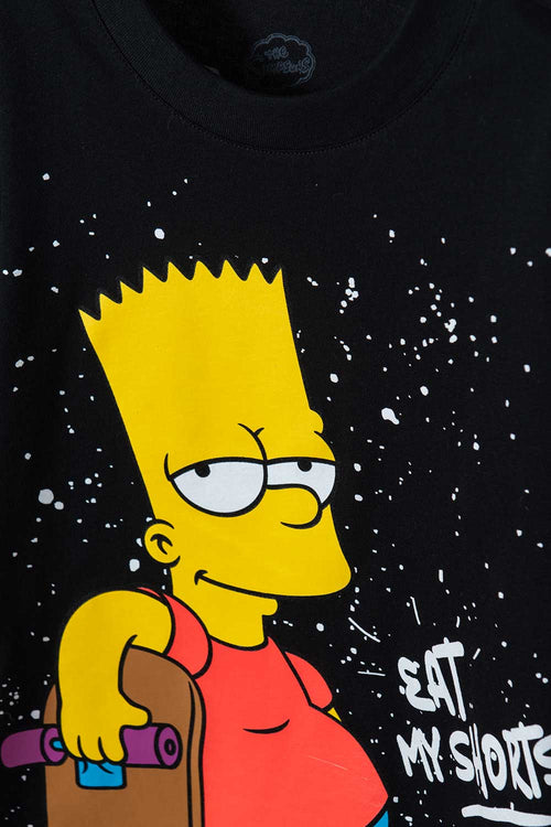 Card slide image -  CAMISETA DE LOS SIMPSON NEGRA Y GRIS MANGA LARGA PARA NIÑO