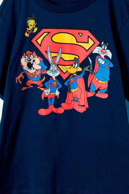  PIJAMA DE LOS LOONEY TUNES DE PANTALÓN LARGO AZUL PARA NIÑO