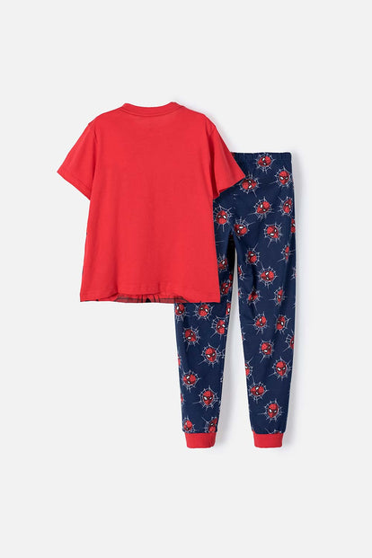  PIJAMA DE SPIDER-MAN CON PANTALÓN LARGO ROJO PARA NIÑO