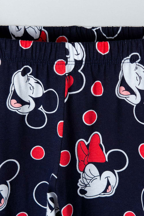 Card slide image -  PIJAMA DE MICKEY MOUSE DE PANTALÓN LARGO AZUL, ROJA Y BLANCA PARA NIÑA