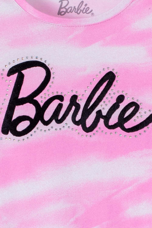 Card slide image -  CAMISETA DE BARBIE ROSADA MANGA CORTA PARA NIÑA