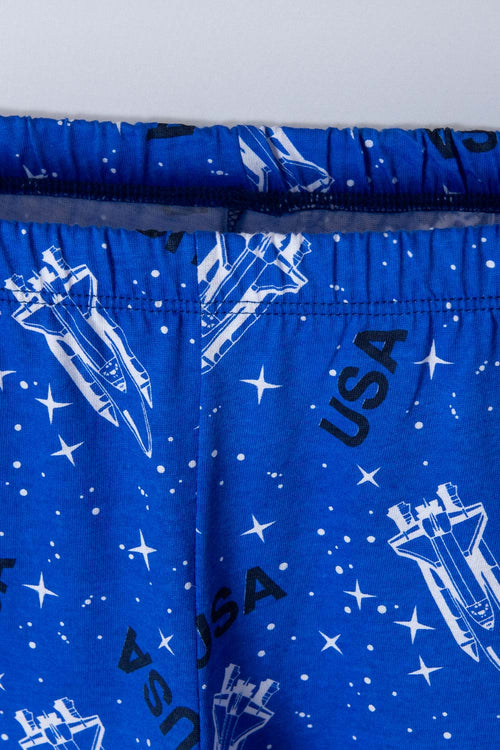 Card slide image -  PIJAMA DE LA NASA MANGA CORTA AZUL  PARA NIÑO