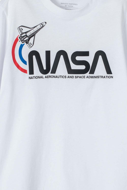 Card slide image -  CAMISETA DE LA NASA BLANCA MANGA CORTA PARA NIÑO