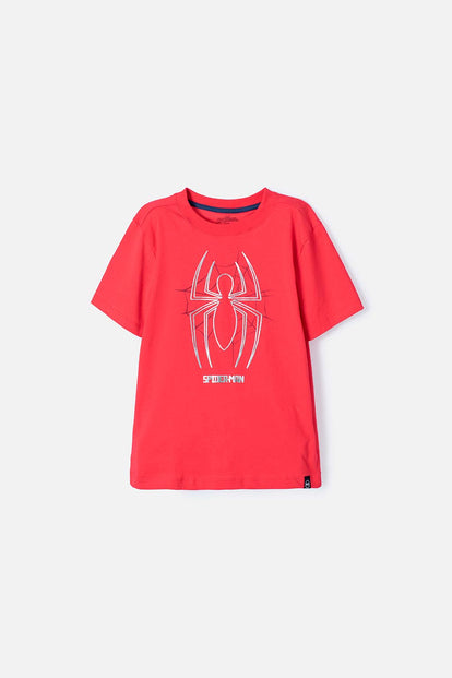  CAMISETA DE SPIDER-MAN MANGA CORTA ROJA PARA NIÑO