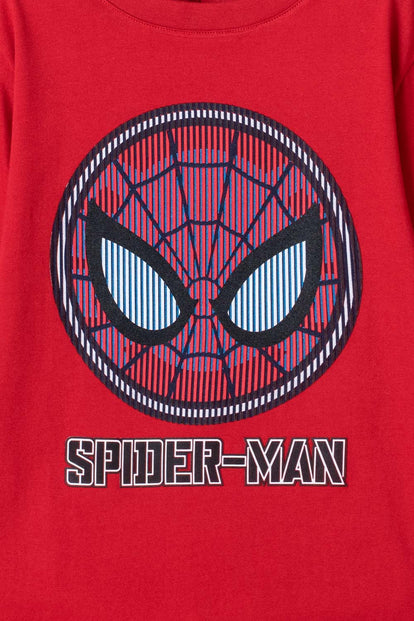  CAMISETA DE SPIDER-MAN ROJA MANGA CORTA PARA NIÑO