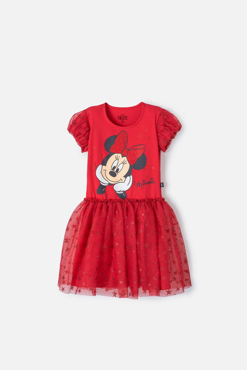 Card slide image -  VESTIDO DE MINNIE MOUSE CON TULL ROJO PARA NIÑA