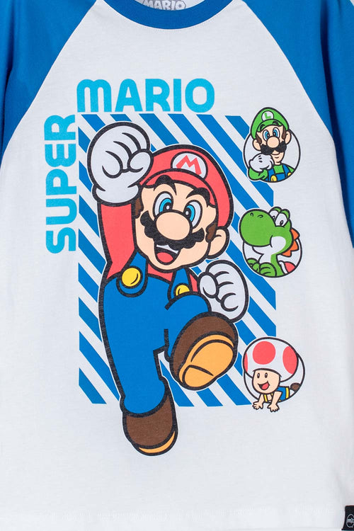 Card slide image -  CAMISETA DE MARIO BROS MANGA CORTA BLANCA PARA NIÑO