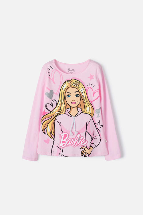 Card slide image -  CAMISETA DE LA BARBIE MANGA LARGA ROSADO PARA NIÑA