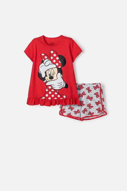  PIJAMA DE MINNIE MANGA CORTA MULTICOLOR PARA NIÑA