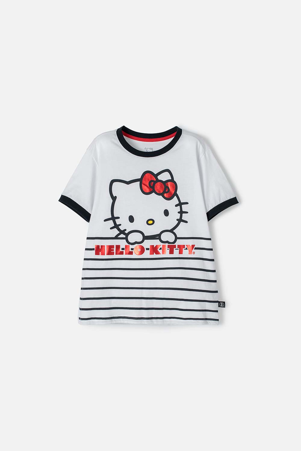 CAMISETA DE HELLO KITTY MANGA CORTA BLANCO ROJO Y AZUL PARA NINA MIC Guatemala