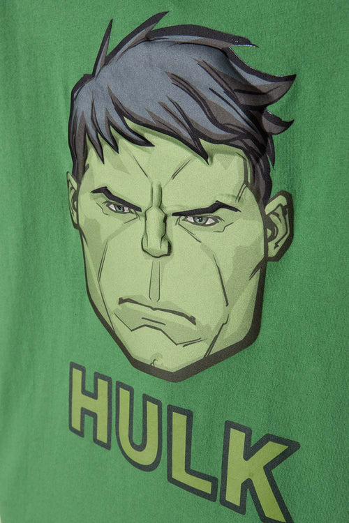 Card slide image -  CAMISETA DE HULK MANGA CORTA VERDE PARA NIÑO