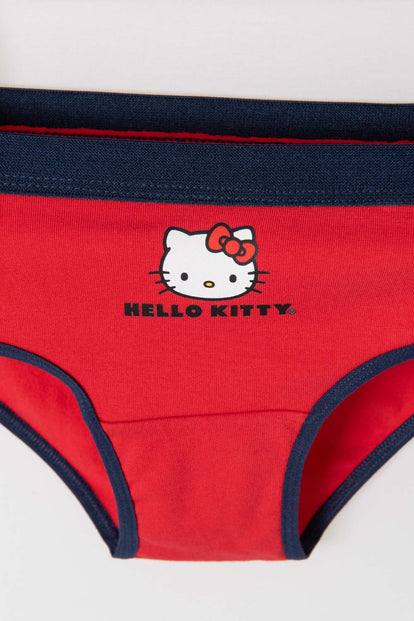  PACK X2 PANTIES DE HELLO KITTY ROJO Y AZUL PARA NIÑA