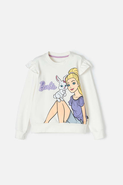  BUZO DE BARBIE CON BOLERO MARFIL PARA NIÑA