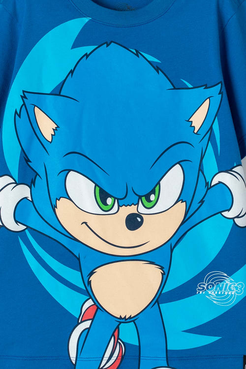 Card slide image -  CAMISETA DE SONIC MANGA CORTA AZUL PARA NIÑO