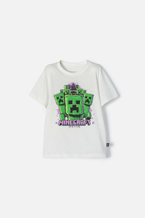 Card slide image -  CAMISETA DE MINECRAFT MANGA CORTA MARFIL PARA NIÑO