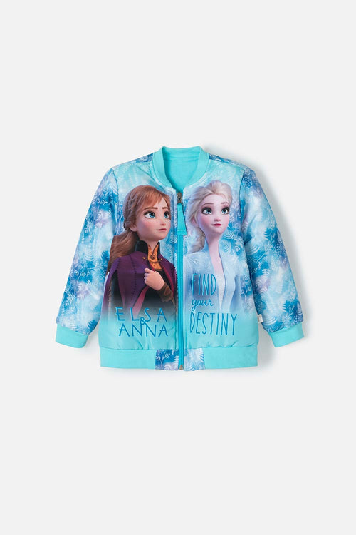 Card slide image -  CHAQUETA DE FROZEN CON CREMALLERA AZUL PARA BEBÉ NIÑA