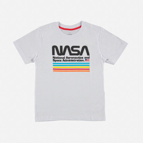 Card slide image -  CAMISETA DE LA NASA MANGA CORTA BLANCO PARA NIÑO