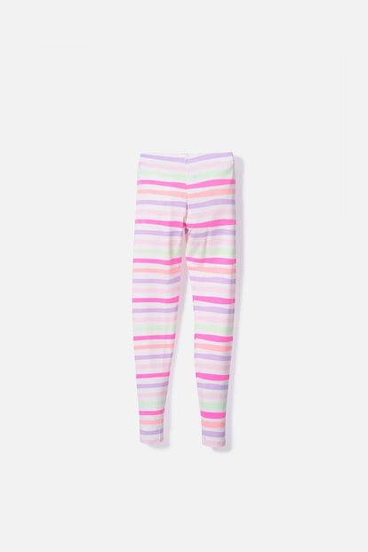  LEGGINS DE MIC CON RAYAS MULTICOLOR PARA NIÑA