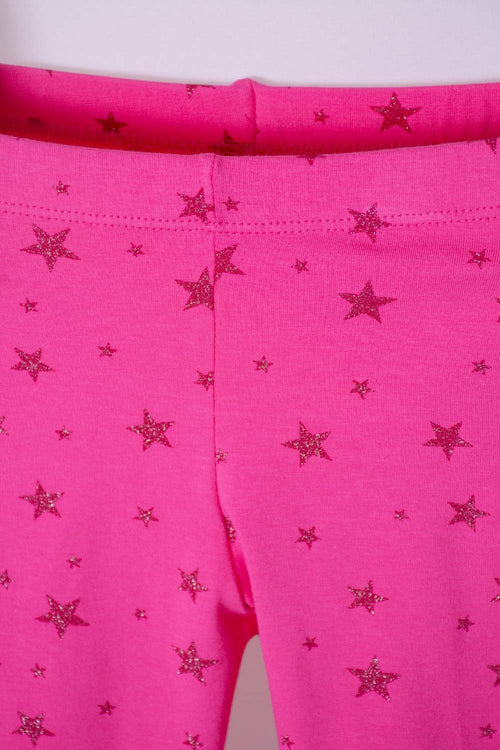 Card slide image -  LEGGING DE MIC CON ESTRELLAS FUCSIA PARA NIÑA