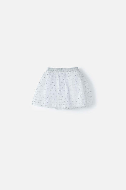  FALDA DE LITTLE MIC BLANCA PARA NIÑA 2T A 5T