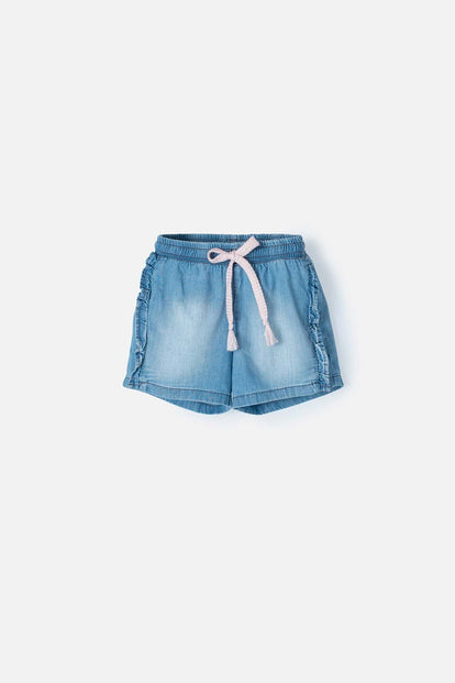  SHORT DE LITTLEMIC INDIGO CLARO PARA NIÑA 2T A 5T