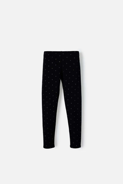  LEGGING DE MIC CON CINTURA ELASTICA NEGRO PARA NIÑA