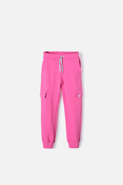  JOGGER DE MIC CON BOLSILLOS ROSADO PARA NIÑA