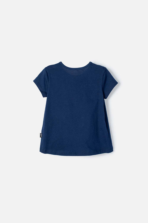 Card slide image -  CAMISETA DE LITTLEMIC MANGA CORTA AZUL PARA NIÑA 2T A 5T
