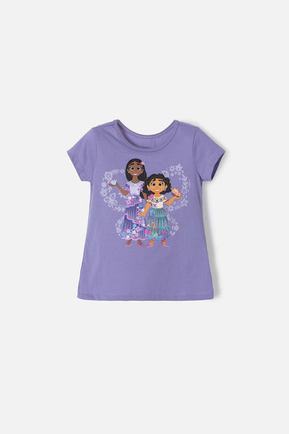  CAMISETA DE ENCANTO MANGA CORTA MORADA PARA NIÑA 2T A 5T