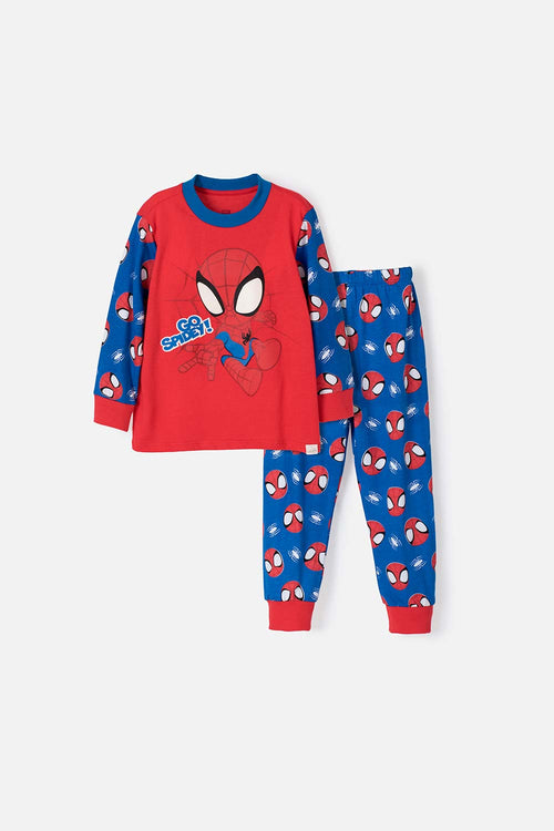 Card slide image -  PIJAMA SPIDEY AND HIS AMAZING FRIENDS ROJO Y AZUL PARA NIÑO 2T A 5T