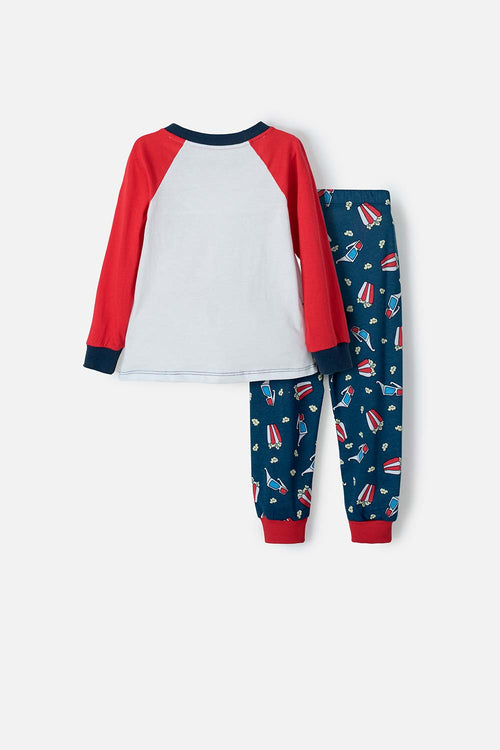 Card slide image -  PIJAMA DE MICKEY DE PANTALON LARGO MULTICOLOR PARA NIÑO 2T A 5T