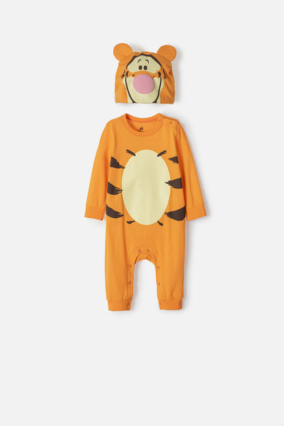  PIJAMA DE WINNIE THE POOH NARANJA PARA BEBÉ NIÑO